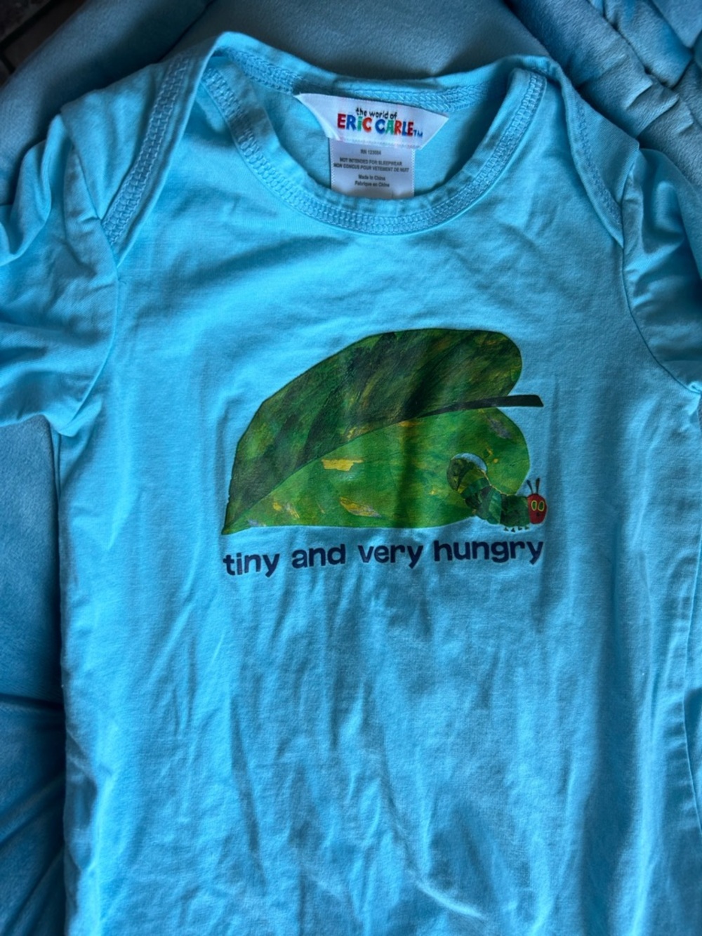 The World of Eric Carle Light Blue Long Sleeve baby 6mo sleeper